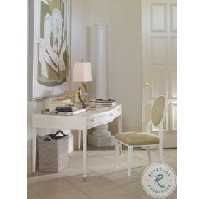 Monroe Ivory Faux Shagreen Writing Desk