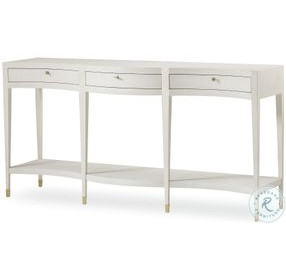 Monroe Ivory Faux Shagreen Console Table