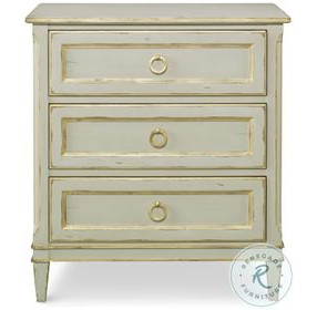 Madeline Worn Light Grey 3 Drawer Nightstand