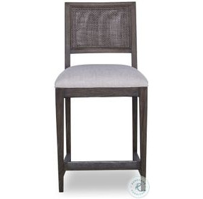 Parker Dark Brown And Linen Counter Height Stool