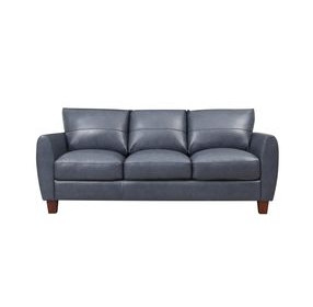 Traverse Ocean Blue Leather Living Room Set