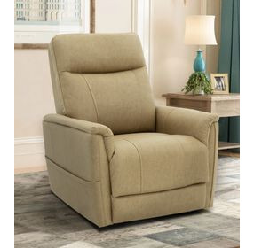 Montclair Jumbo Sand Performance Fabric Power Lift Recliner with Power Lumbar and 3 Zone Heat