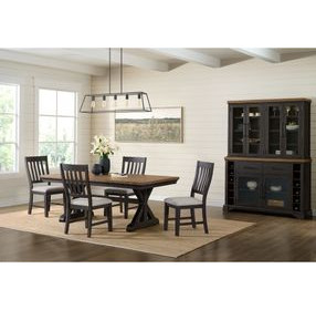 Johnshaven Espresso 6 Glass Door Server and Hutch with LED