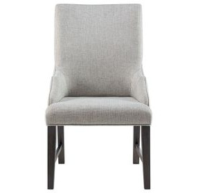 Johnshaven Light Gray Upholstered Dining Host Chair Set of 2
