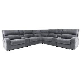 Polaris Bizmark Grey 7 Piece Modular Power Reclining Sectional