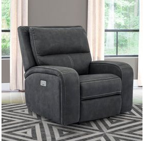 Polaris Slate Performance Fabric Power Recliner