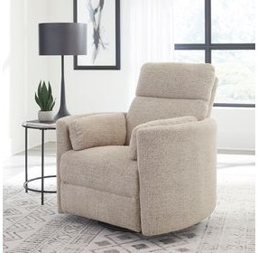Radius Burlap Manual Swivel Recliner