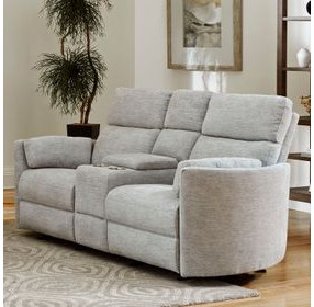 Radius Mineral Power Glider Reclining Console Loveseat