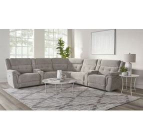 Richland Bristol Grey 7 Piece Modular Power Reclining Sectional With Adjustable Power Headrests