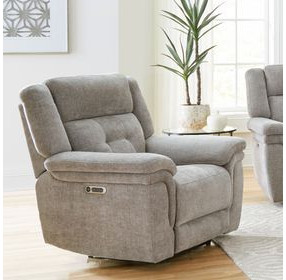 Richland Bristol Grey Power Recliner With Power Headrest