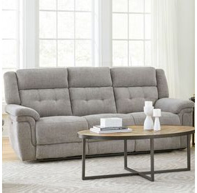 Richland Bristol Grey Power Reclining Sofa With Power Headrest