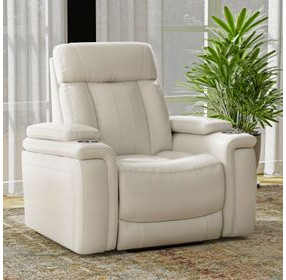 Royce Fantom Ivory Power Recliner with Power Headrest