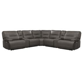 Spartacus Haze Performance Fabric 7 Piece Modular Power Reclining Sectional