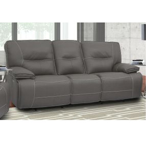 Spartacus Haze Dual Power Reclining Sofa with Power Headrest