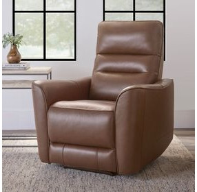 Taylor Brazilian Cocoa Leather Zero Gravity Power Recliner