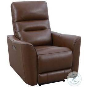 Thalden Brazilian Cocoa Leather Zero Gravity Power Recliner