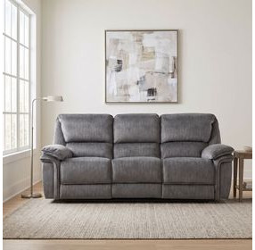 Muirfield Gray Double 89" Reclining Sofa