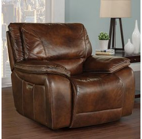 Vail Burnt Sienna Power Recliner with Power Headrest
