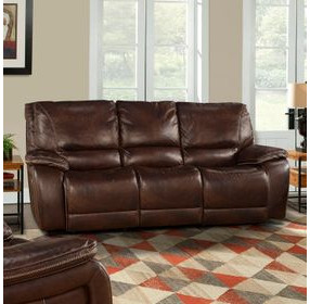 Vail Burnt Sienna Dual Power Reclining Sofa with Power Headrest