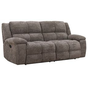 Buster Cabot Stone 90" Manual Reclining Sofa with USB Charging