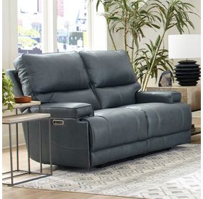 Whitman Verona Azure Cordless Power Reclining Loveseat with Power Headrest