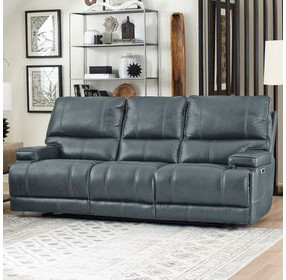 Whitman Verona Azure Cordless Power Reclining Sofa with Power Headrest