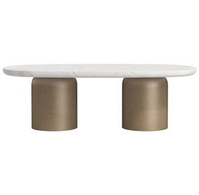 Verge Bronze Metallic and White Marble Top Occassional Table Set