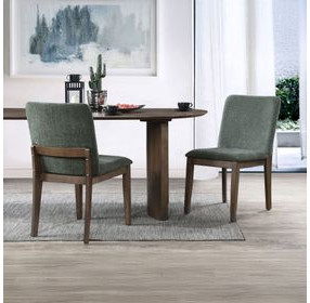 Kody Forest Green Upholstered Dining Chair Set of 2