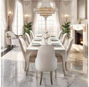 London Place Creamy Pearl Dining Room Set