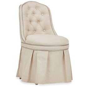 Villa Cherie Frosted Upholstered Vanity Chair