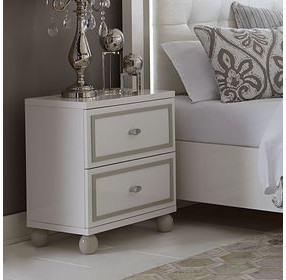 Skyline Cloud White 2 Drawer Nightstand