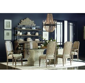 Arch Salvage Mills Brown Upholstered Dining Side Chair Set of 2