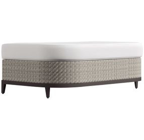 Captiva White Performance Fabric Outdoor Rectangular Ottoman