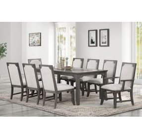 Lisbon Gray Extendable Rectangular Dining Room Set