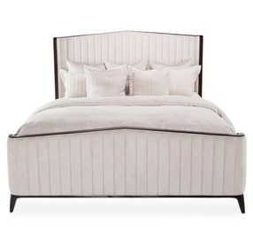 Paris Chic Espresso Upholstered Panel Bedroom Set