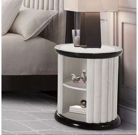 Paris Chic Espresso Round End Table