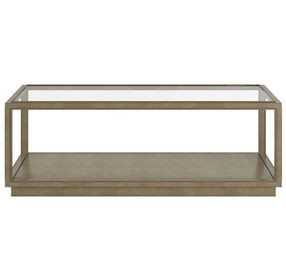 Glaze Quartz Rectangular Glass Top Occassional Table Set