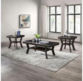 Gia Espresso 3 Piece Occasional Table Set
