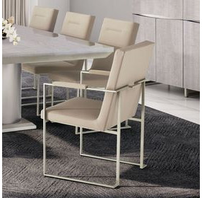 Seawell Greige Dining Arm Chair