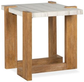 Goldmere Honey Wheat Rectangular Granite Top End Table