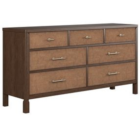 Verge Handcrafted Walnut 7 Drawer Dresser