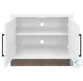 Nora Modular Jasmine White And Barnwood 2 Door Cabinet