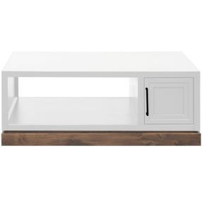 Nora Jasmine White and Barnwood Rectangular Occassional Table Set