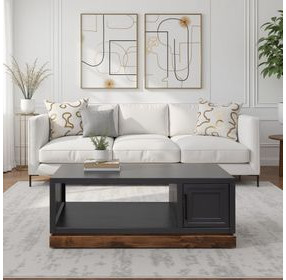 Nora Black and Whiskey Rectangular Cocktail Table