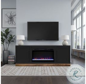 Nora Black And Whiskey 64" Fireplace TV Stand