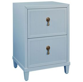 Novalie Light Blue Rectangular Side Table