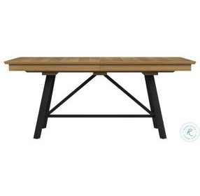 Newport Natural Oak Extendable Trestle Dining Room Set