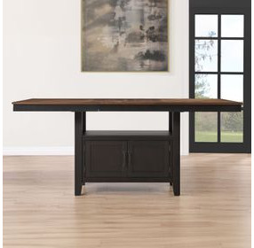 Bermuda Black Extendable Rectangular Counter Height Dining Table