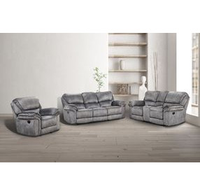 Themis Gray Manual Reclining Living Room Set