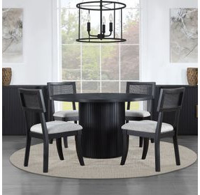 Colvin Black Round Dining Room Set
